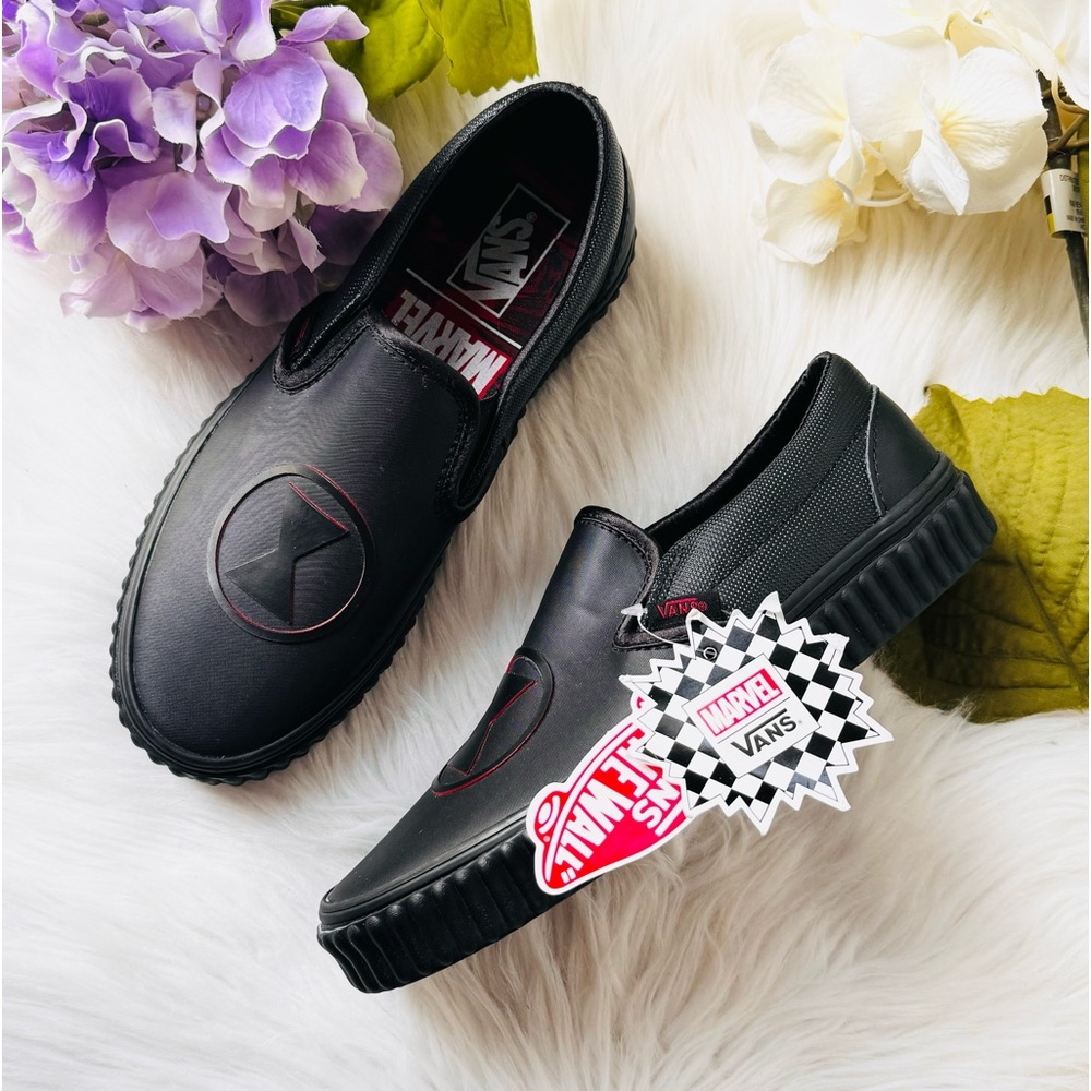 Vans X Marvel Black Widow Slip On Sneakers